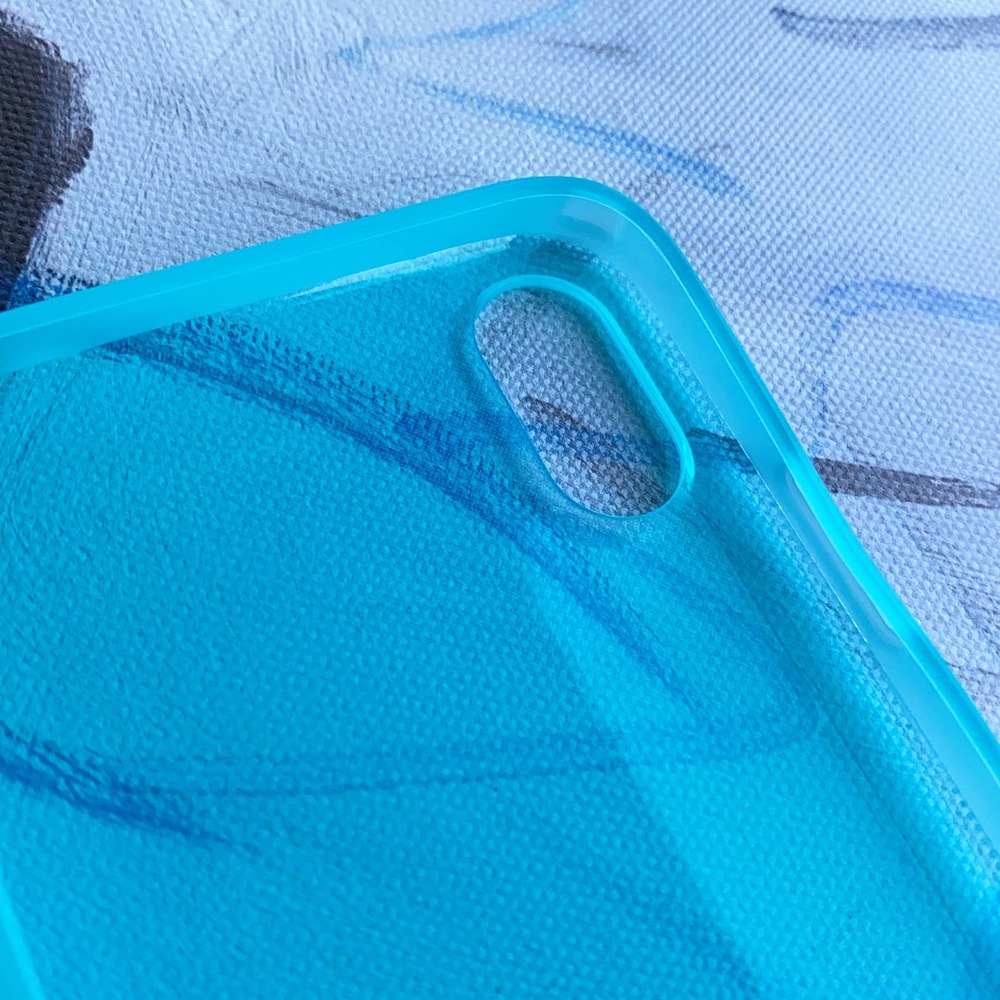 iPhone 6s Case Blue Clear Glossy Cover NEW - Picture 5 of 6